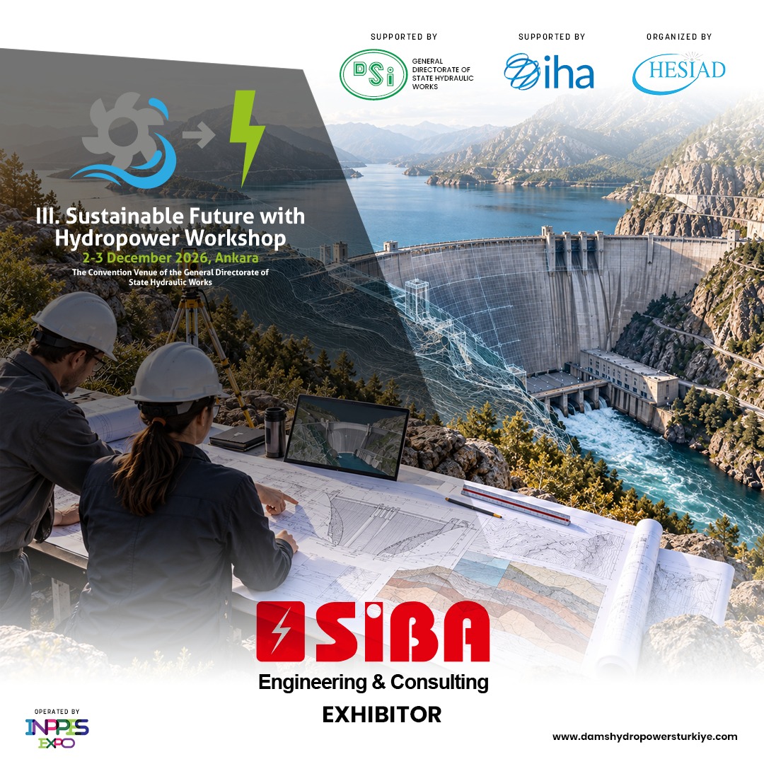 SIBA exhibitor announcement for the III. Sustainable Future with Hydropower Workshop, Ankara, 2–3 December 2026
